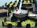 Ένα πλωτό πάρκο φτιαγμένο από πλαστικά απορρίμματα σε ποταμούς,