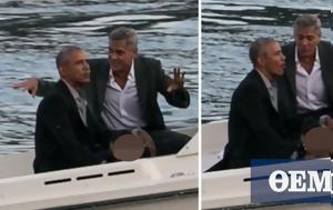 Barack, Michelle Obama, George, Amal Clooney, Lake Como