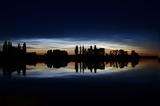 Noctilucent Clouds Reflections,Silhouettes