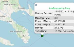 Ασθενής σεισμός 33 Ρίχτερ, Χαλκιδική, asthenis seismos 33 richter, chalkidiki