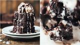 Τα πιο αμαρτωλά σοκολατένια μπράουνις με παγωτό και σιρόπι σοκολάτας,