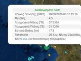 Σεισμική, 45 Ρίχτερ, Κυλλήνη,seismiki, 45 richter, kyllini