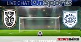 Live Chat ΠΑΟΚ-ΠΑΣ Γιάννινα,Live Chat paok-pas giannina
