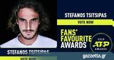 Στέφανος Τσιτσιπάς, Υποψήφιος, ATP Fans Favorite,stefanos tsitsipas, ypopsifios, ATP Fans Favorite