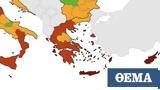 Κορωνοϊός - Χάρτης ECDC, Κρήτη Επτάνησα Δωδεκάνησα, Κυκλάδες,koronoios - chartis ECDC, kriti eptanisa dodekanisa, kyklades