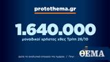 1 640 000, Τρίτη 26 Οκτωβρίου,1 640 000, triti 26 oktovriou