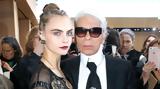 Κάρα Ντελεβίν, Karl Lagerfeld,kara ntelevin, Karl Lagerfeld