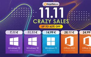 11 11 Crazy Sales, Keysfan, Windows 10, 711€