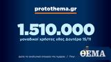 1 510 000, Δευτέρα 15 Νοεμβρίου,1 510 000, deftera 15 noemvriou