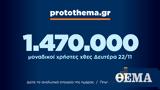 1 470 000, Δευτέρα 22 Νοεμβρίου,1 470 000, deftera 22 noemvriou