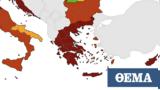 Κορωνοϊός - Χάρτης ECDC, Παραμένει, Ελλάδας,koronoios - chartis ECDC, paramenei, elladas