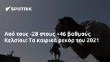 -28, +46, Κελσίου, 2021,-28, +46, kelsiou, 2021