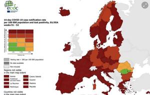 Κορονοϊός, Κόκκινο, Ελλάδα –, ECDC, koronoios, kokkino, ellada –, ECDC