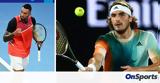 Australian Open, Στέφανου Τσιτσιπά, Νικ Κύργιου -,Australian Open, stefanou tsitsipa, nik kyrgiou -