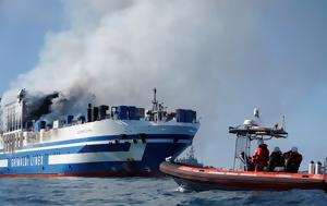 Φωτιά, Euroferry Olympia, Συνεχίζονται, fotia, Euroferry Olympia, synechizontai