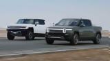 Κόντρα GMC Hummer EV, Rivian R1T, Ποιο,kontra GMC Hummer EV, Rivian R1T, poio