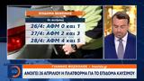 Ανοίγει 26 Απριλίου,anoigei 26 apriliou