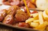 Λουκάνικα, Currywurst,loukanika, Currywurst