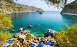 Rhodes, Blue Flags,Greece