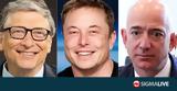 Πόσα, Jeff, Bezos Elon Musk, Bill Gates, 2022,posa, Jeff, Bezos Elon Musk, Bill Gates, 2022