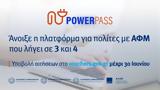 Power Pass, Άνοιξε, ΑΦΜ,Power Pass, anoixe, afm