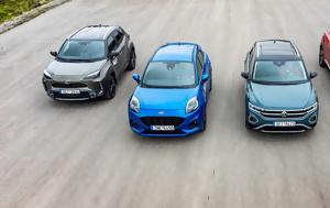 Συγκρίνουμε, VW T-Roc – Ford Puma – Peugeot 2008 – Toyota Yaris Cross, sygkrinoume, VW T-Roc – Ford Puma – Peugeot 2008 – Toyota Yaris Cross