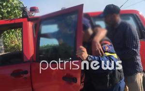 Φωτιά, Ηλεία, Τραυματίστηκε, fotia, ileia, travmatistike