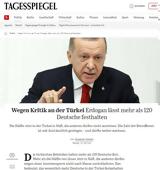 Tagesspiegel, Ερντογάν, 120 Γερμανούς, Κουρδικό, Τουρκία,Tagesspiegel, erntogan, 120 germanous, kourdiko, tourkia