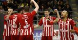 Volley, Ευρώπη, Ολυμπιακός, Σκύδρα, 3-0,Volley, evropi, olybiakos, skydra, 3-0