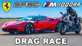 Ferrari SF90 Stradale Vs BMW M1000 RR, Ποια,Ferrari SF90 Stradale Vs BMW M1000 RR, poia