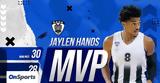 ΕΣΑΚΕ, Τζέιλεν Χαντς MVP, Week,esake, tzeilen chants MVP, Week