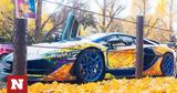 Ιμπρεσιονιστικός, Lamborghini Aventador, Τόκιο,ibresionistikos, Lamborghini Aventador, tokio