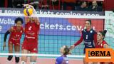 CEV Cup, Ολυμπιακός-Ταργκοβίστε 1-3, Ευρωπαϊκό,CEV Cup, olybiakos-targkoviste 1-3, evropaiko