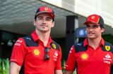 Leclerc, Sainz,Ferrari