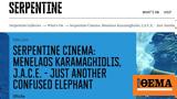 “J A C E, – Just Another Confused Elephant” – Menelaos Karamaghiolis’s,Official Trailer