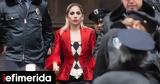 Lady Gaga, Harley Quinn- Πρώτες, Joker,Lady Gaga, Harley Quinn- protes, Joker