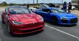 Tesla Model S Plaid, Audi R8,1420 PS