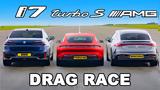 BMW 7 Vs Porsche Taycan Turbo S Vs AMG EQS,