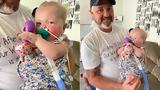 16 μηνών μωράκι που πέρασε όλη του τη ζωή στο νοσοκομείο,πάει για πρώτη φορά σπίτι του!