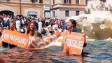 Ιταλία, Ακτιβιστές, Φοντάνα, Τρέβι,italia, aktivistes, fontana, trevi