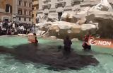 Ακτιβιστές, Φοντάνα, Τρέβι,aktivistes, fontana, trevi