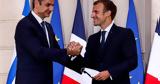 PM Mitsotakis, President Macron,Vilnius, Wed