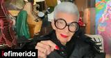 Ίρις Άπφελ, 102, -Το, Barbiecore, [εικόνα],iris apfel, 102, -to, Barbiecore, [eikona]