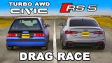 Honda Civic Wagon 4wd 800+ PS,Audi RS5 [video]