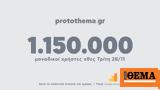 1 150 000, Τρίτη 28 Νοεμβρίου,1 150 000, triti 28 noemvriou