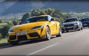 BMW M240i Vs Toyota GR Supra 2 0 Vs VW Golf R Performance, Ποιο, BMW M240i Vs Toyota GR Supra 2 0 Vs VW Golf R Performance, poio