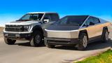 Tesla Cybertruck Vs Ford F-150 Raptor R,