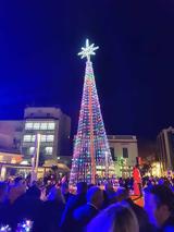 Πλήθος, Χριστουγεννιάτικου Δέντρου, Αγίας Λαύρας,plithos, christougenniatikou dentrou, agias lavras