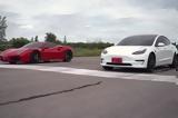 Tesla Model 3 Performance,Ferrari 488 [video]