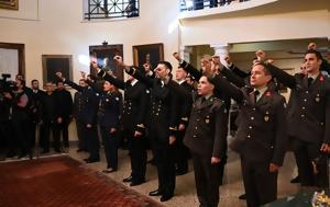 Greek Olympic Athletes Sworn, Military Officers